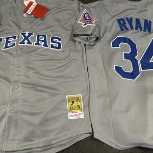 MITCHELL and NESS TEXAS RANGERS NOLAN RYAN Men's JERSEY Sz M,L,XL,2X New w tags
